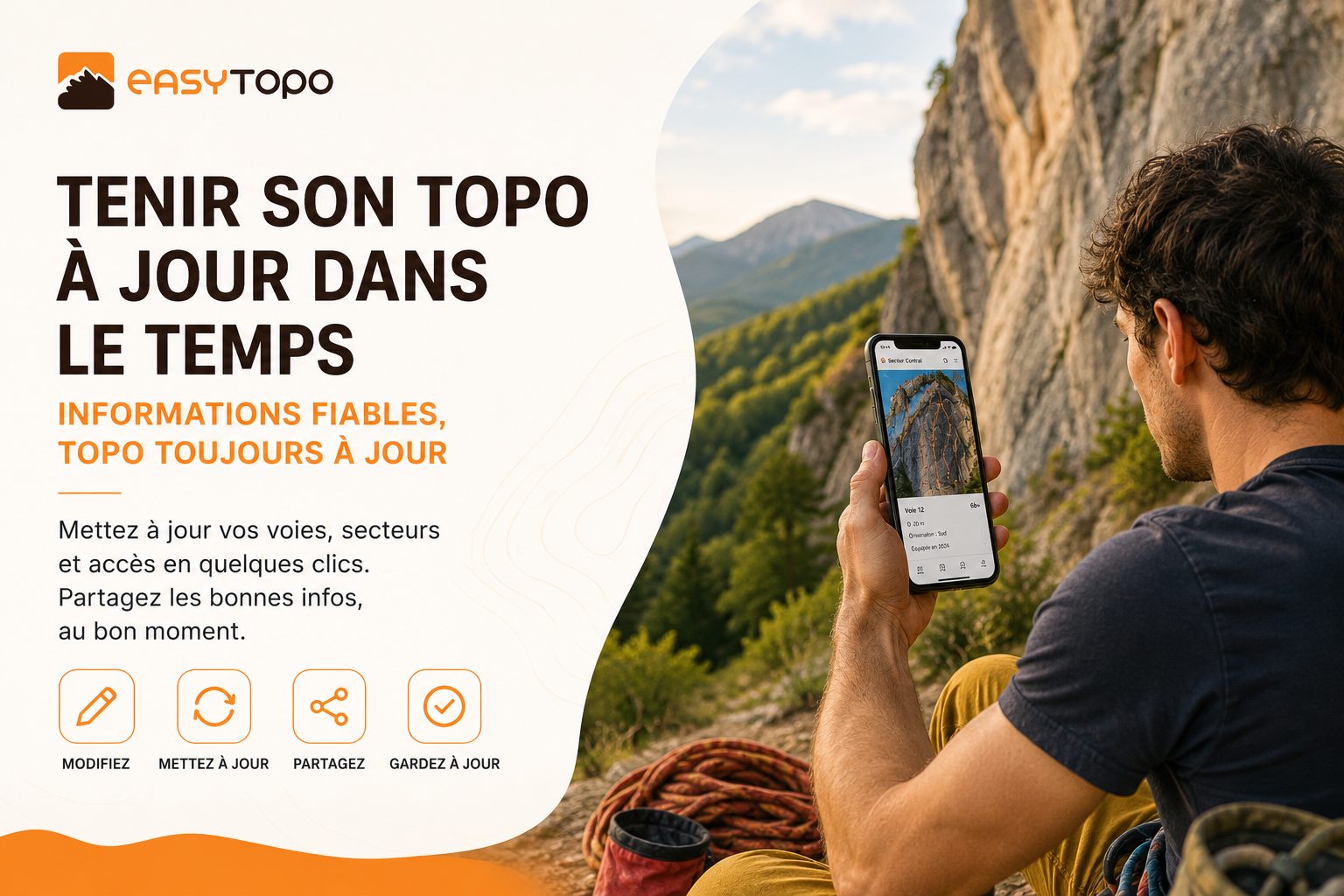 Comment tenir un topo d'escalade à jour dans le temps ?
